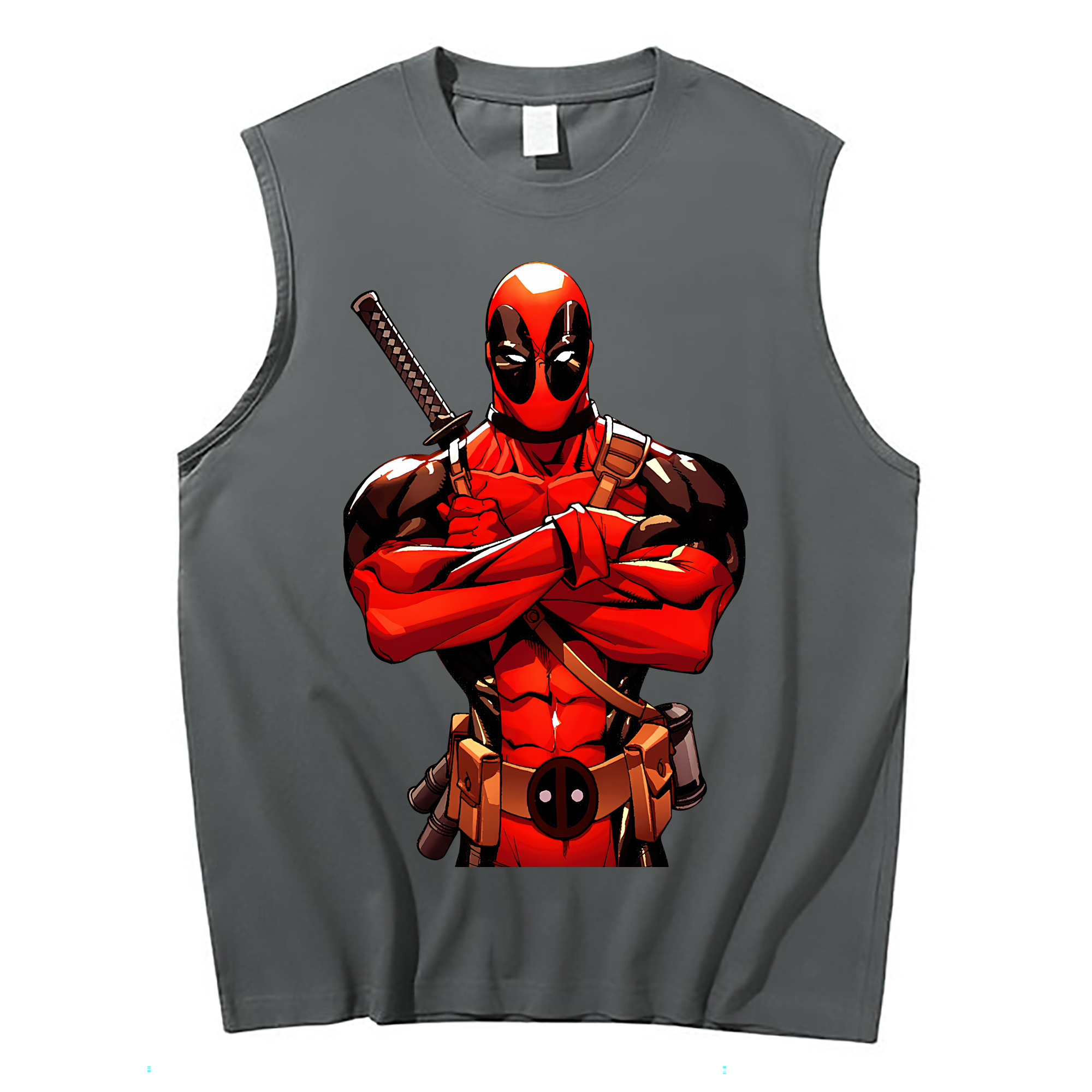 （画像用） Deadpool デッドプール コットン100％タンクトップ（フロントプリント）